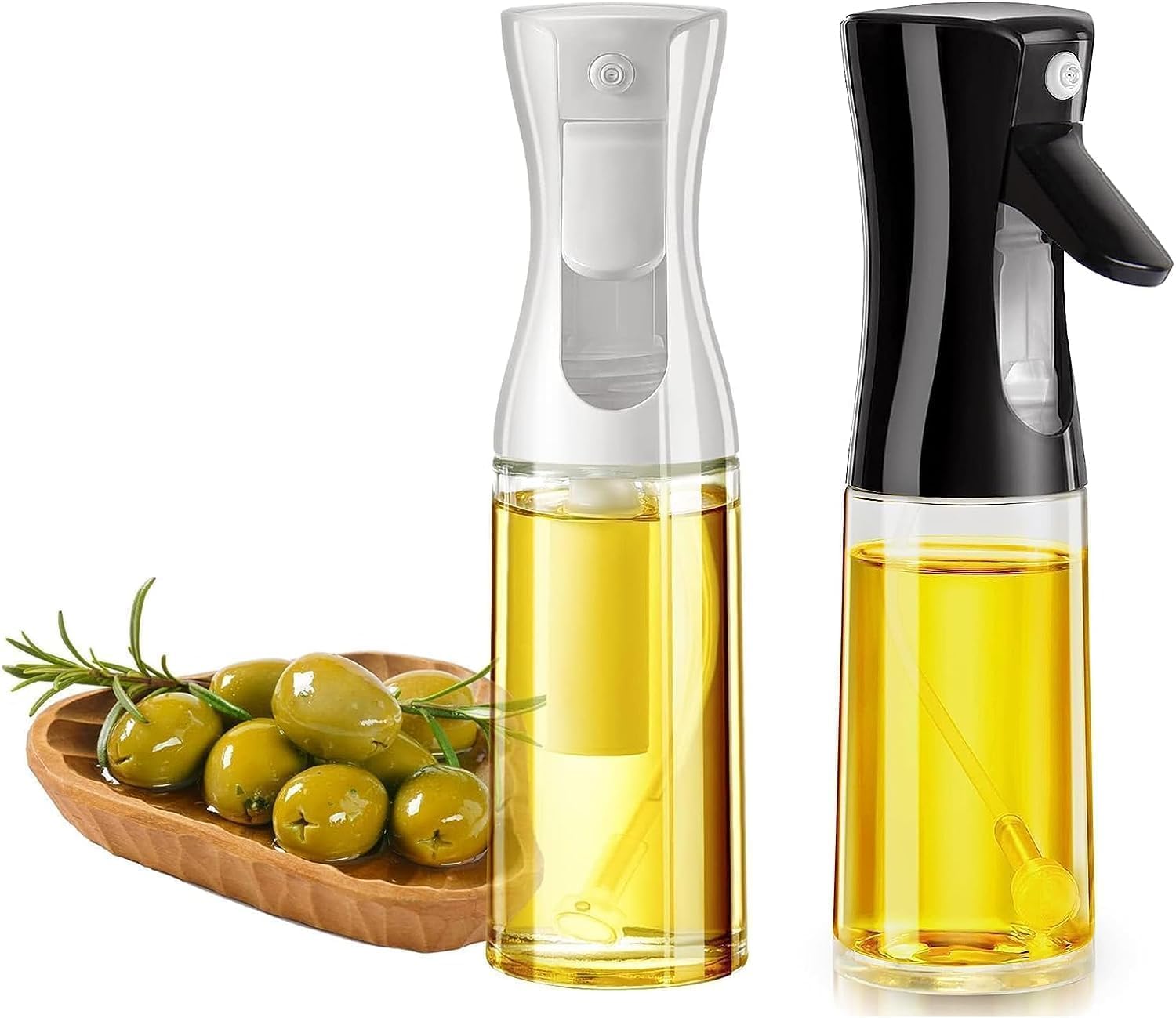 Alternative view of Cam Yağ Sprey Şişesi – 200ml Püskürtmeli Yağdanlık, Cam Gövde, Airfryer, Fırın ve Diyet Yemekler İçin Yağ Püskürtücü Şişe