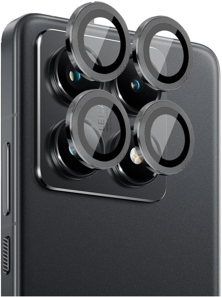 Alternative view of Xiaomi 14T Pro Kamera Lens Koruyucu Cam Filmi – Safir (Sapphire) | Üstün Koruma & Maksimum Şeffaflık (Siyah (Black))