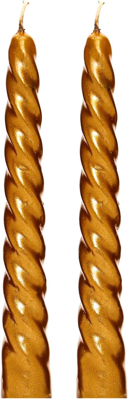 Alternative view of Wedding 2'li Gold Burgulu Şamdan Mum Seti