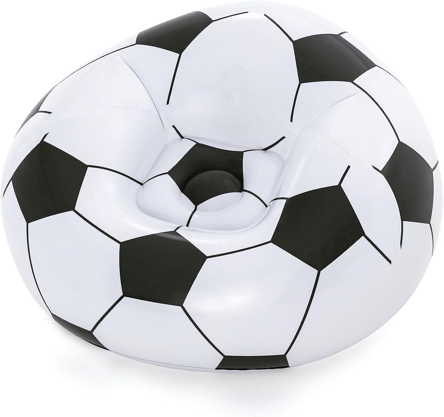 Up In & Over Beanless futbol topu koltuğu, 114 x 112 x 66 cm, futbol hava koltuğu, siyah/beyaz - Görsel 3