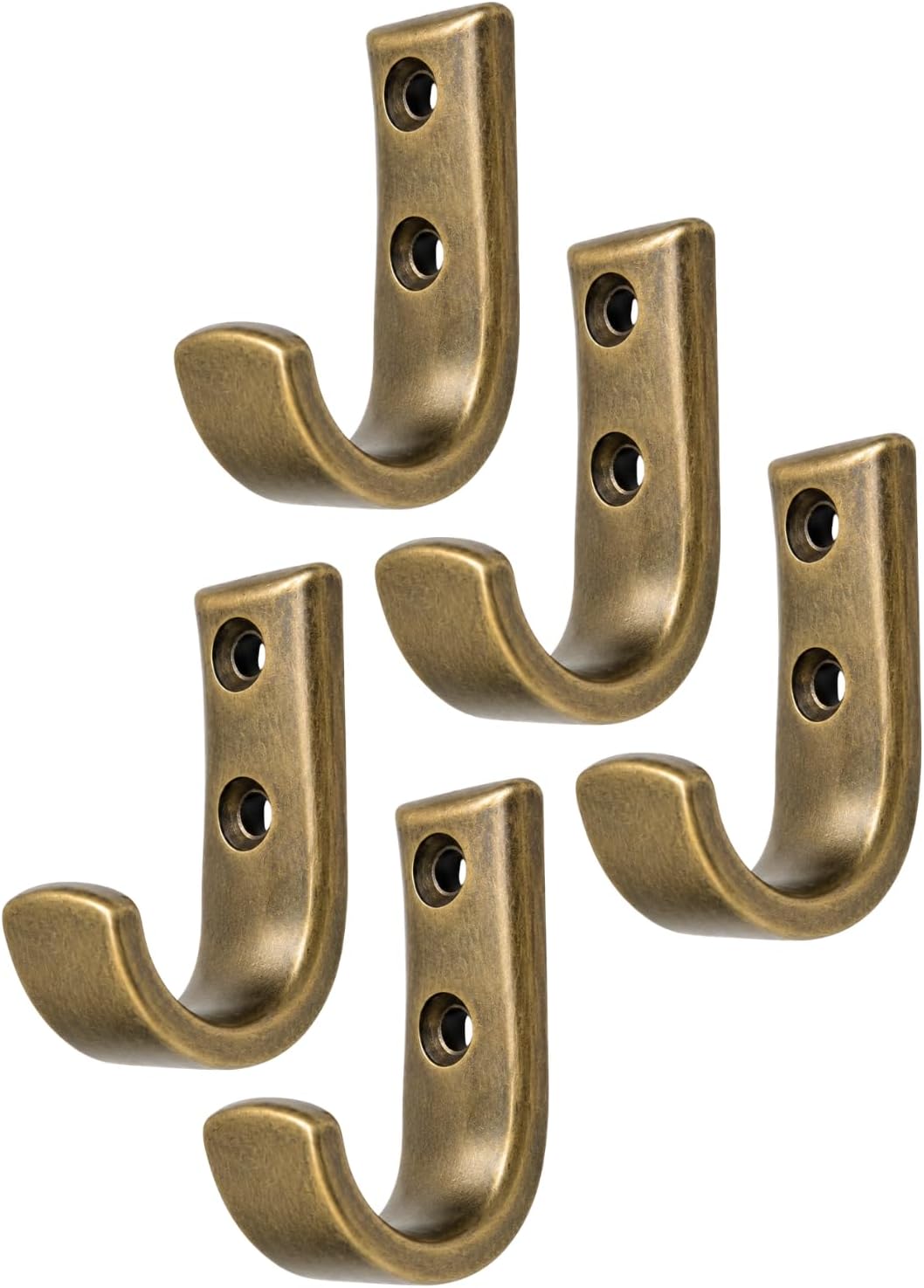 Alternative view of Metal Duvar Askısı, J Tipi, 5x3x1.8 cm, Montaj Vidaları Dahil, 5 Adet, Renk Seçenekleri (Antik Sarı)