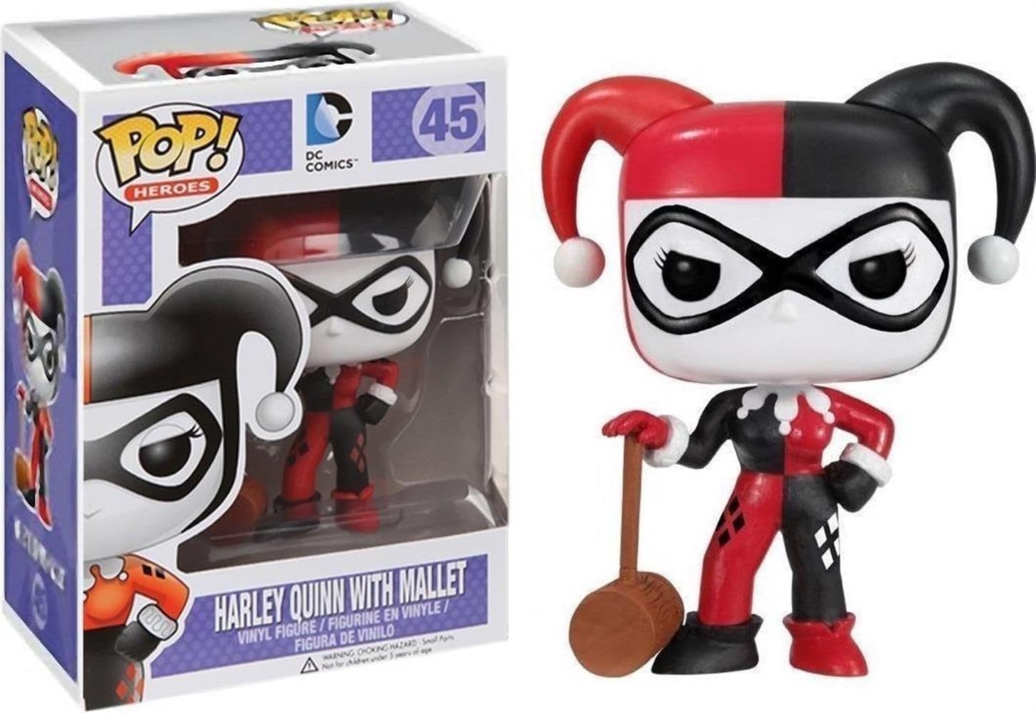 Alternative view of Heroes: Harley Quinn with Mallet - DC Comics - Koleksiyon Vinil Figür - Hediye Fikri - Resmi Ürünler