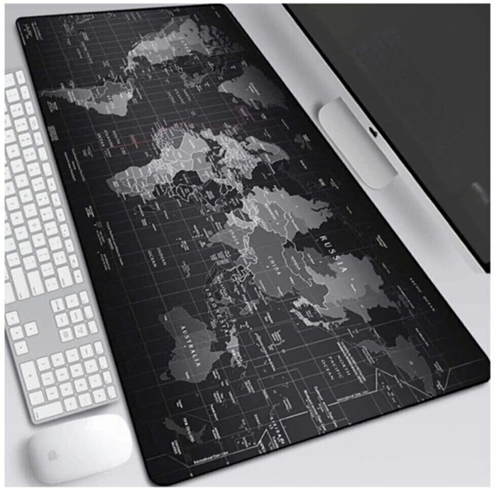 Dünya Haritalı 90x40 Cm Mouse Pad, Dünya Desenli Mouse Pad - Görsel 2