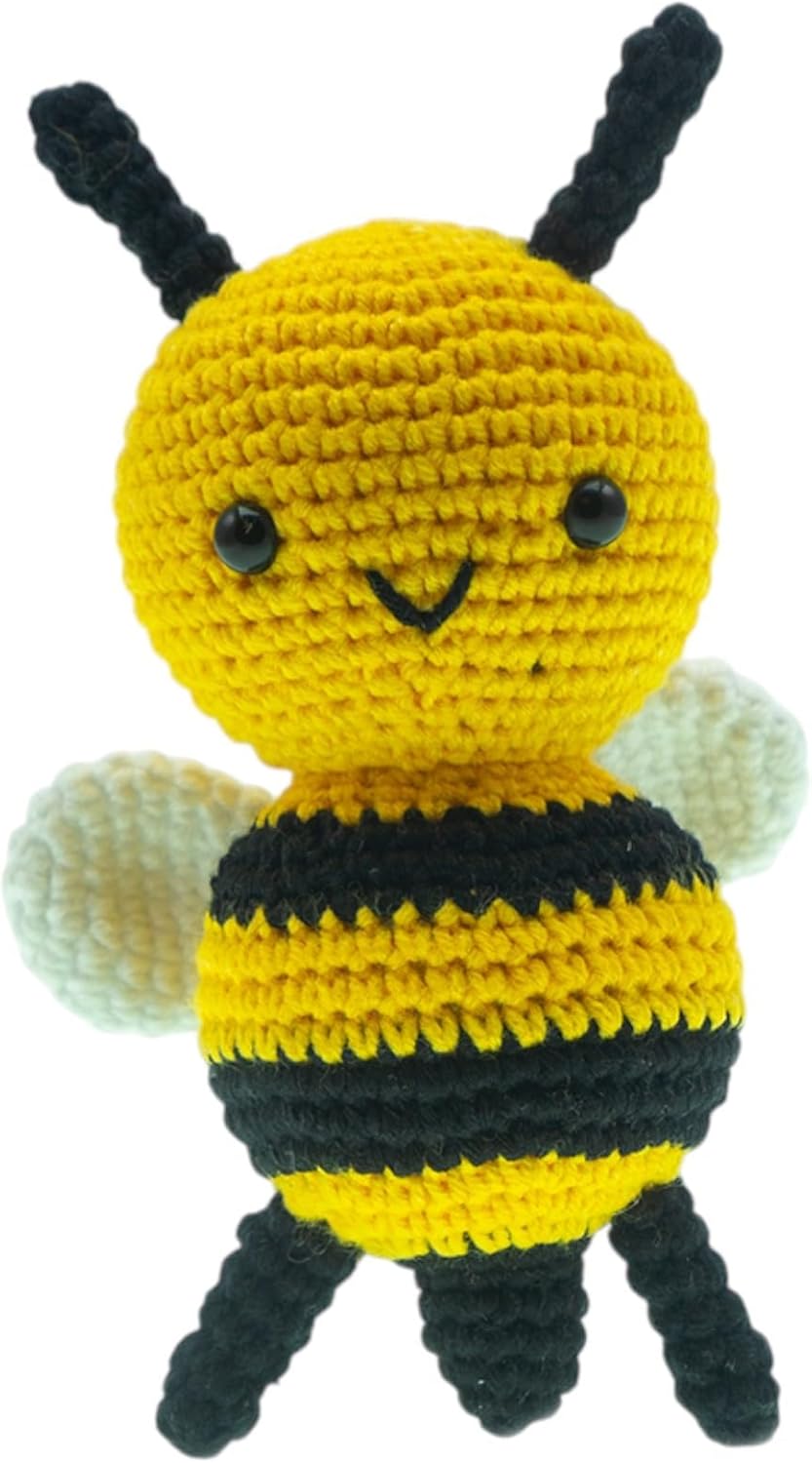 Amigurumi Arı Figür 13 cm – El Yapımı Pamuk İp Örgü Dekoratif Obje - Görsel 2