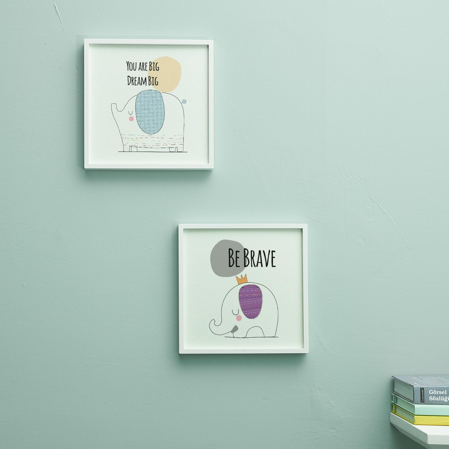 Alternative view of Minimal Fil Tasarımlı Bebek Odası Çerçeve – 20x20 cm | Modern, Sevimli Duvar Dekoru