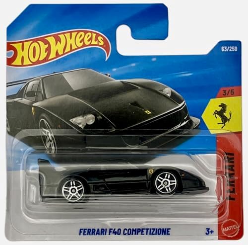 Alternative view of Ferrari F40 Competizione - JJJ31 - Ferrari 3/5 - Kısa Kart - Siyah - Ferrari Lisansı - Mattel 2026 (63/250) - 1:64 - Süper Spor Otomobil