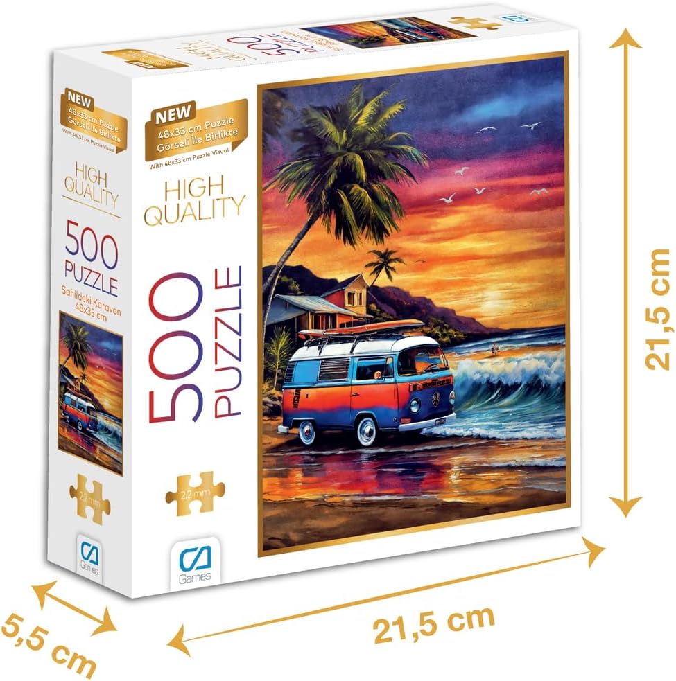 Alternative view of Sahildeki Karavan 500 Parça 2,2mm Kalınlık 48x33cm Profesyonel Hobi Puzzle Yapboz Serisi