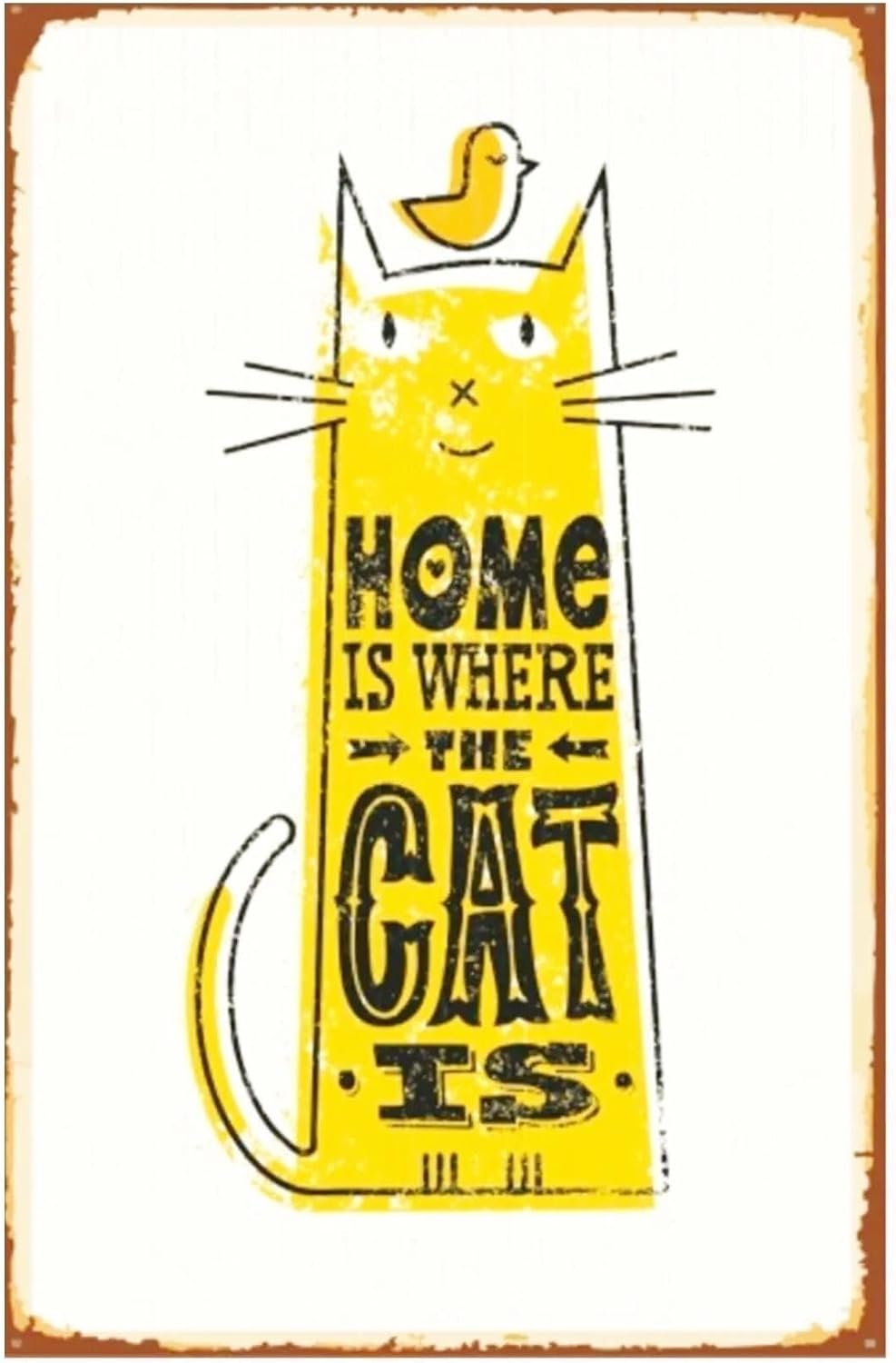 Alternative view of Kuşe Kağıt Duvar Posteri Cat Is Retro Vintage Drtr0040