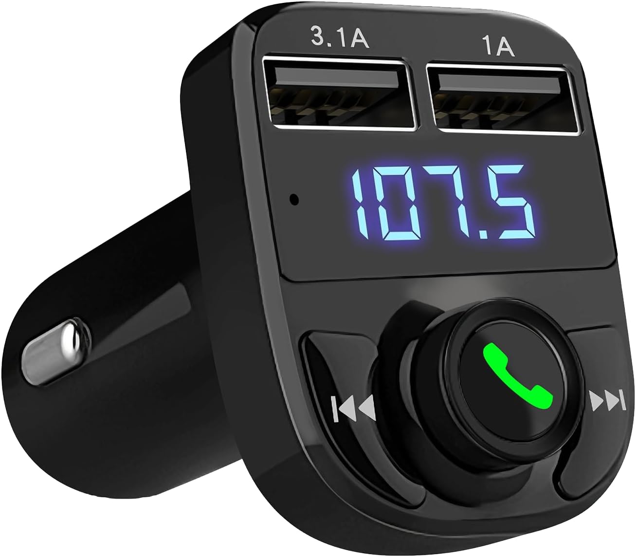LIHAN X8 Bluetooth Araç Kiti | FM Transmitter & Çift USB Şarj Cihazı | Kablosuz Müzik - Görsel 3