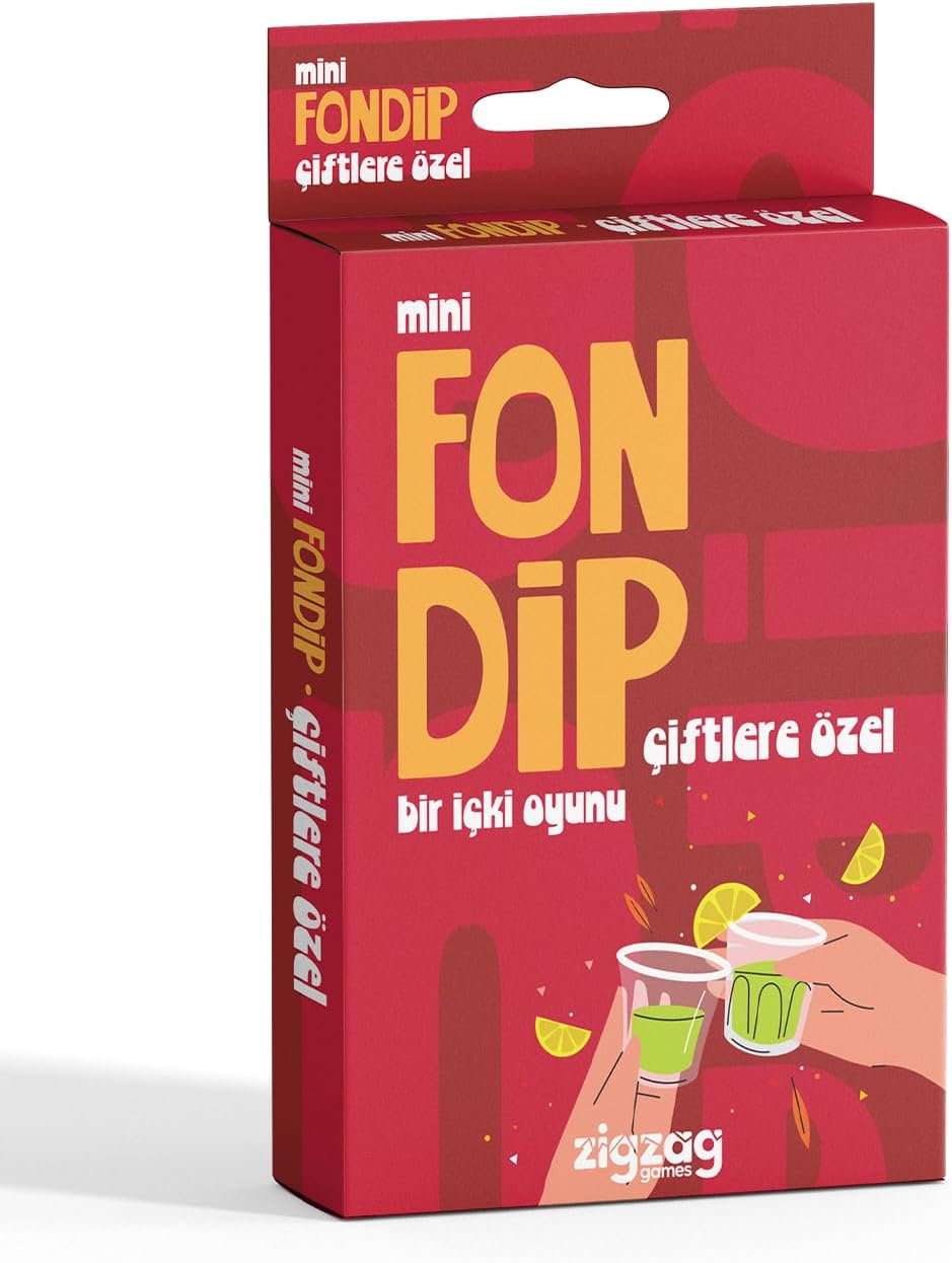 Zigzag Games mini FONDiP Çiftlere Özel, 55 Kartlı İçki Oyunu, Romantik Meydan Okumalar