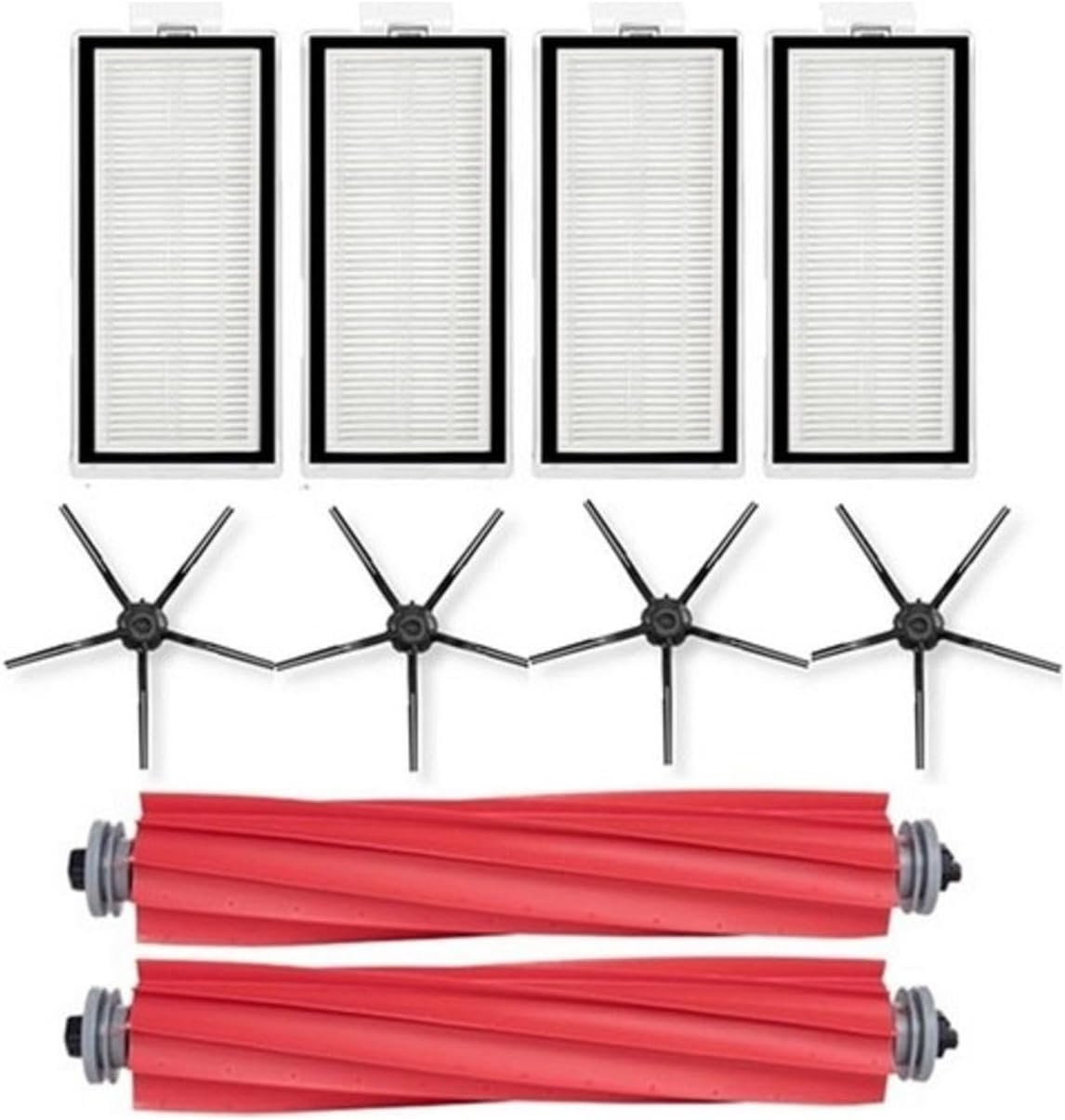 Siyah Set 10 Parça Roborock Q7 Max Ultra Set, Roborock Q7 Max Q7 Max+ Ultra Plus ile uyumlu
