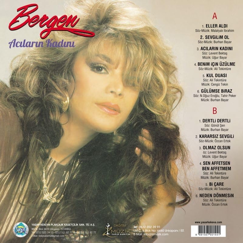 Alternative view of Bergen Acıların Kadını Renkli Plak, Avrupa Baskı, Mor Vinil LP
