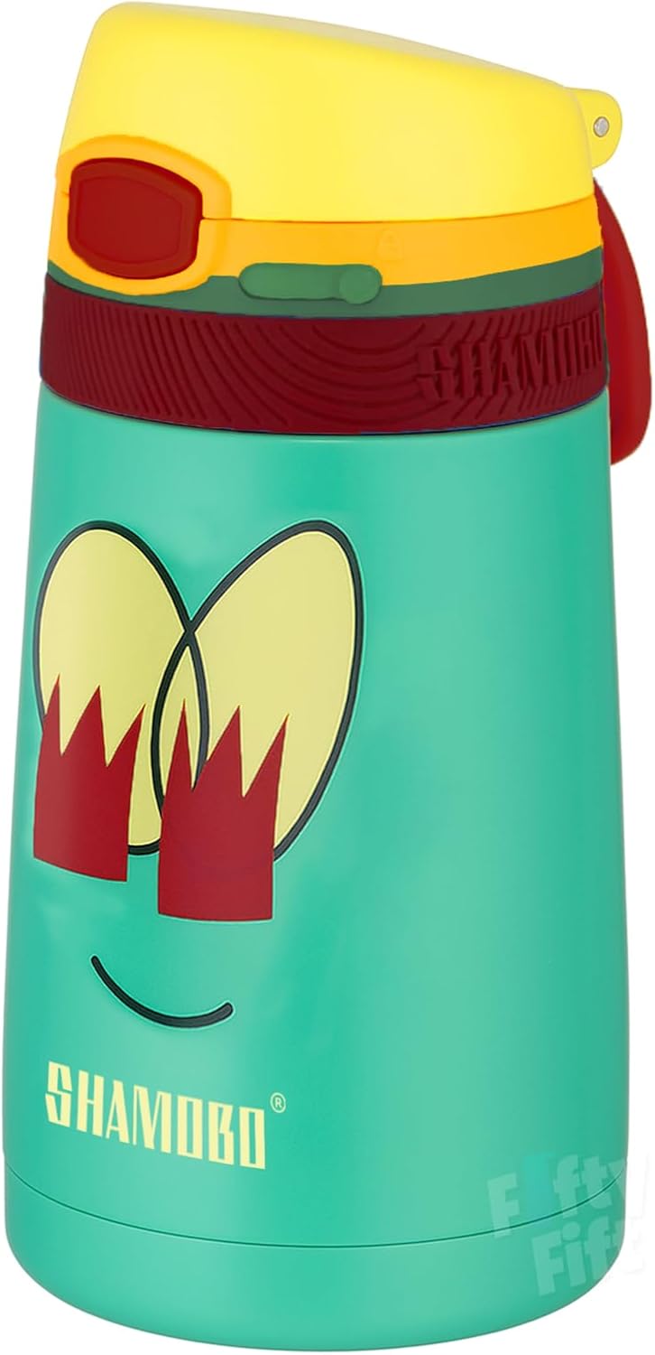 Alternative view of Çocuk 350 Ml Pipetli Paslanmaz Çelik Termos Bpa İçermez 7 Renk (Açık Yeşil)