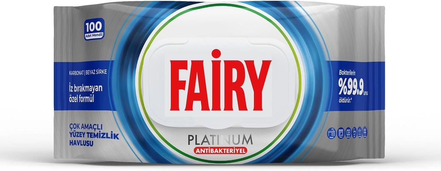 Alternative view of Platinum Antibakteriyel Yüzey Temizlik Havlusu 100 Yaprak | Beyaz Sirke & Karbonat | 48 Saat Temizlik Etkili | İz Bırakmayan Formül