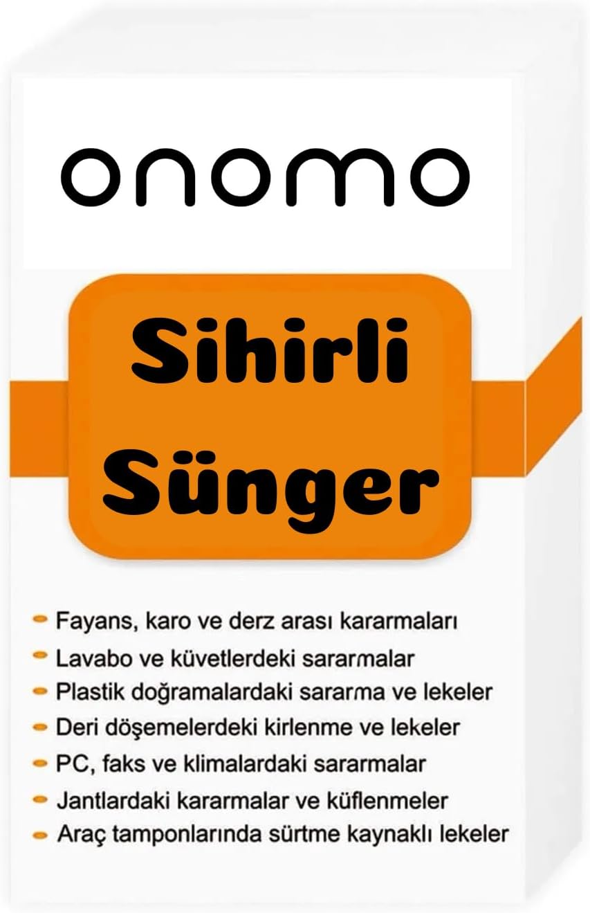 Sihirli Sünger, Çok Amaçlı Temizlik Süngeri, Fayans, Lavabo, Plastik ve Deri Yüzeyler İçin 3 Adet