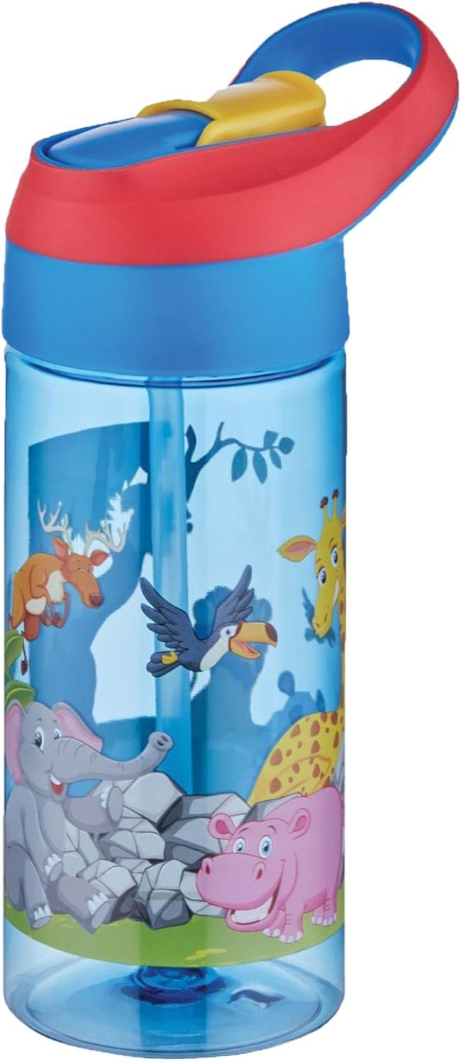 Alternative view of 500ml Tritan Kalın Pipetli Çocuk Okul Su Matarası Mavi