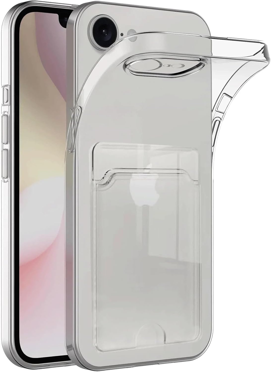 Alternative view of & AKSESUAR iPhone 16e / 17e ile Uyumlu Şeffaf Yapıya Sahip Arka Ksımında Kartlık Bölmeli Kolay Kullanım Sağlayan Telefon Kılıfı