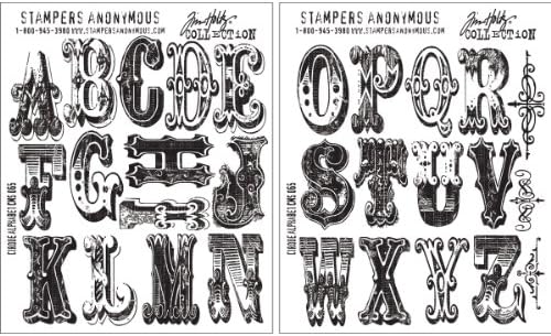 Alternative view of Stampers Anonymous Tim Holtz Kauçuk Yapışma Damgası, 17,8 x 21,6 cm, Motif: Cirque Alfabe