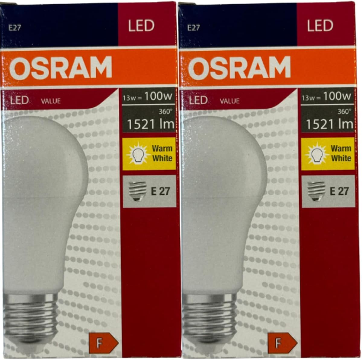 Alternative view of LED Ampul, E27 Duy, 13W (100W), 2700K Sarı Işık, Enerji Tasarruflu, 2 Adet