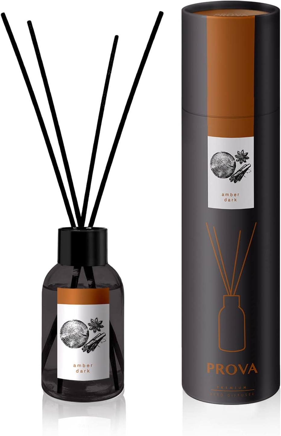 Prova Bambu Çubuklu Oda Kokusu Amber Dark 100 ml - Görsel 3