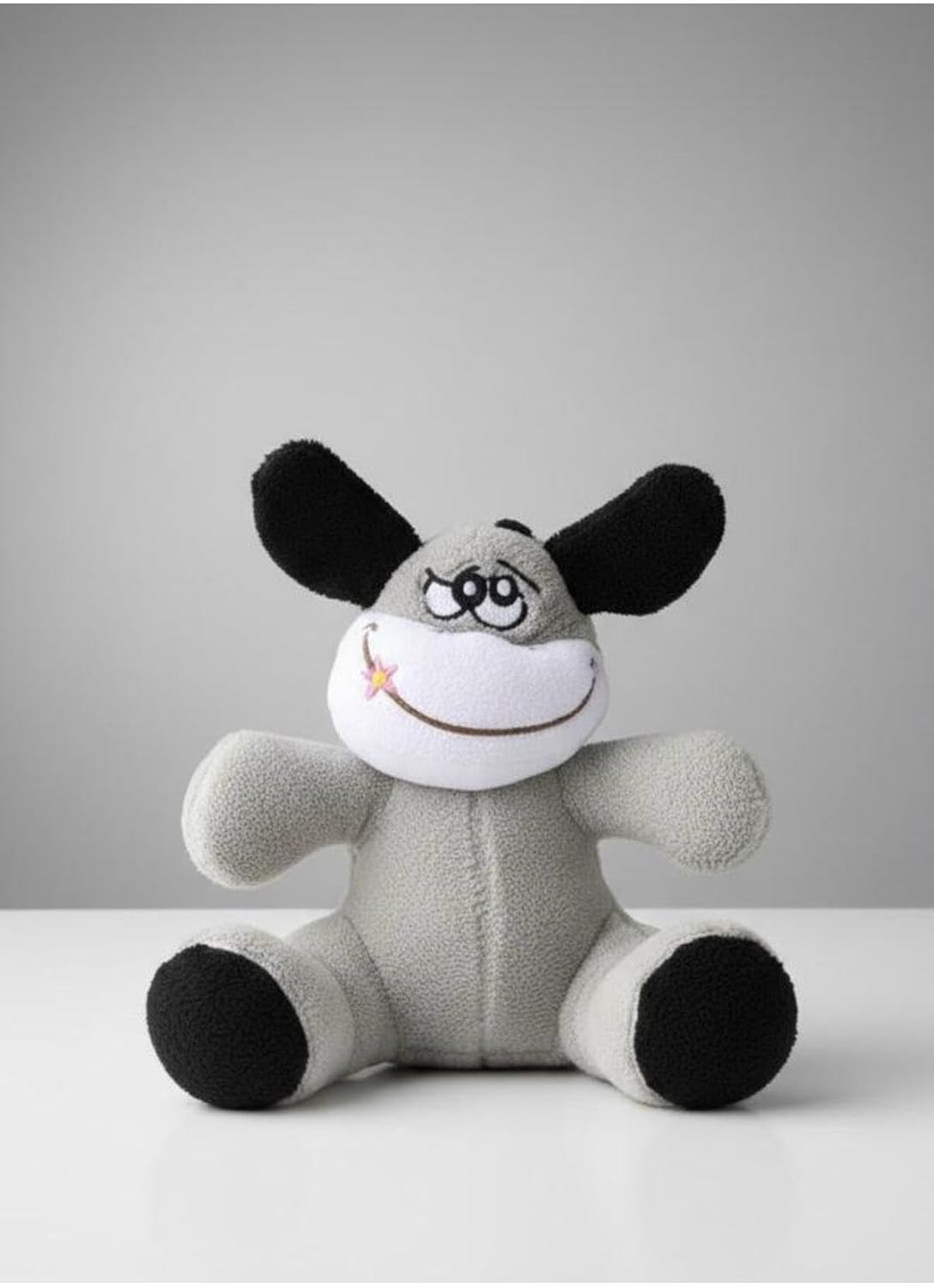 Atakids Sevimli Peluş Eşek Oyun Arkadaşı, 25 cm, Gri, Unisex