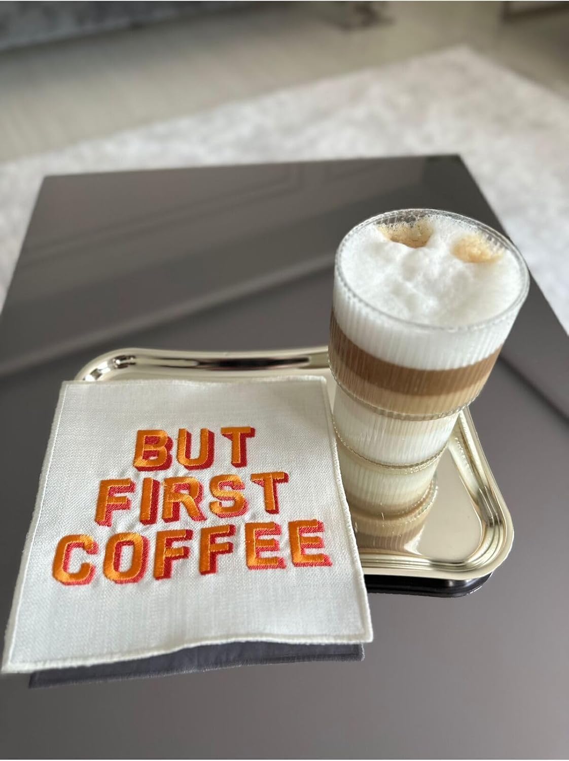 Alternative view of Linda Mia But First Coffee Desenli Kokteyl Peçete