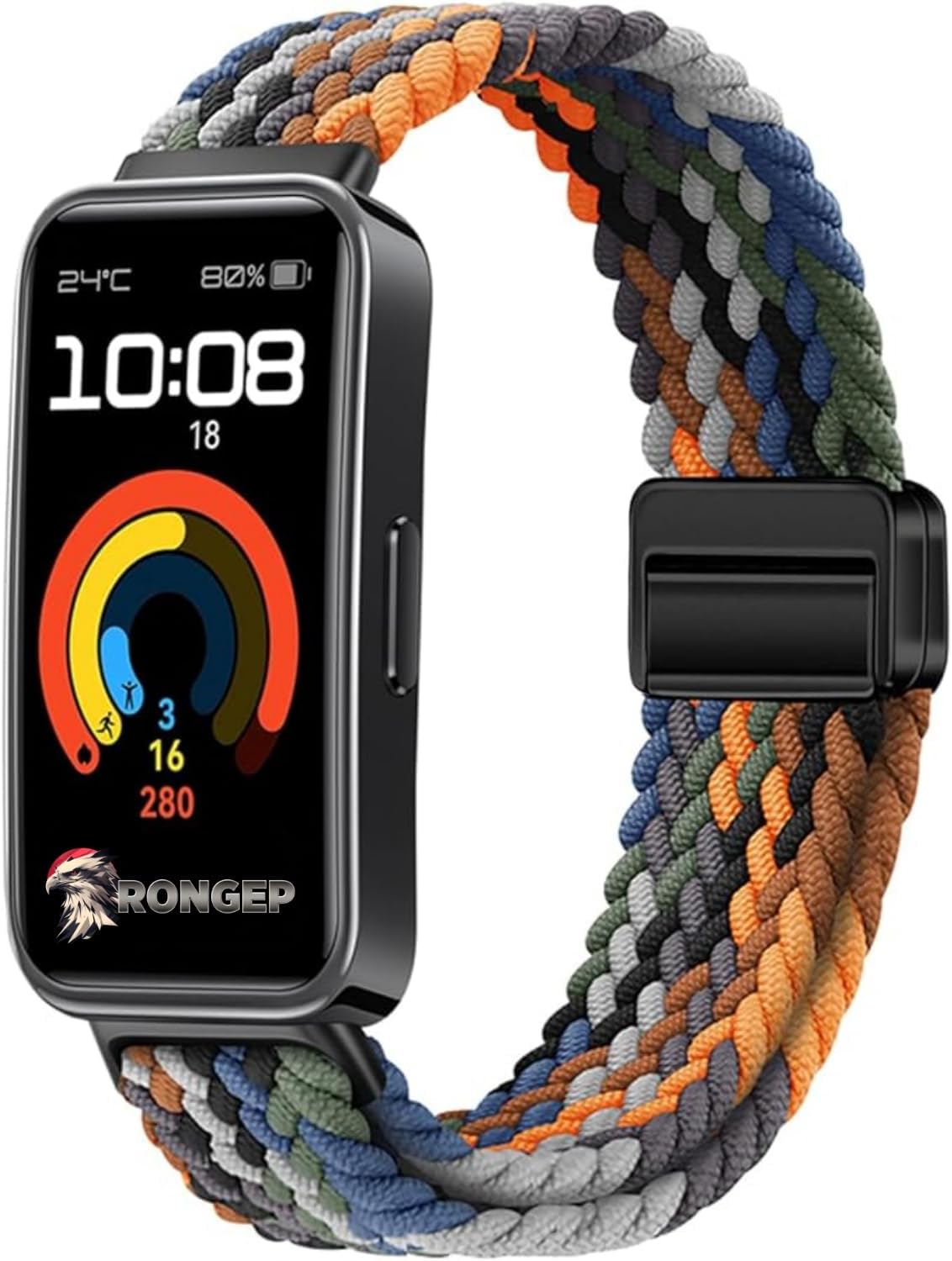 Alternative view of Band 10-9-8 ile Uyumlu Örgü Loop Kordon Manyetik Tokalı Yumuşak ve Konforlu  Band 8 Kordon Terletmeyen Nefes Alabilir Yapılı Elastik Kumaşlı  Band 10 Kordonu