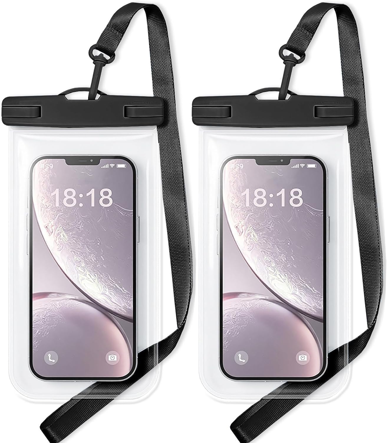 1/2 Paket Su Geçirmez Telefon Kılıfı iPhone 17 16 15 Pro Max ve Galaxy S24+/S23 ile Uyumlu 7 inç Kordonlu Su Geçirmez Telefon Kılıfı, IPX8 Plaj Seyahatinde Olması Gerekenler, Plaj Temelleri