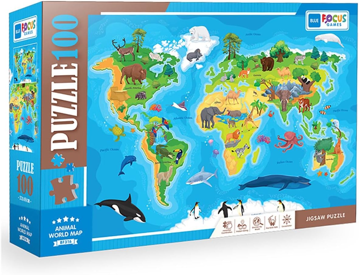 Alternative view of 100 PARÇA - ANIMAL WORLD MAP (HAYVAN DÜNYA HARİTASI)
