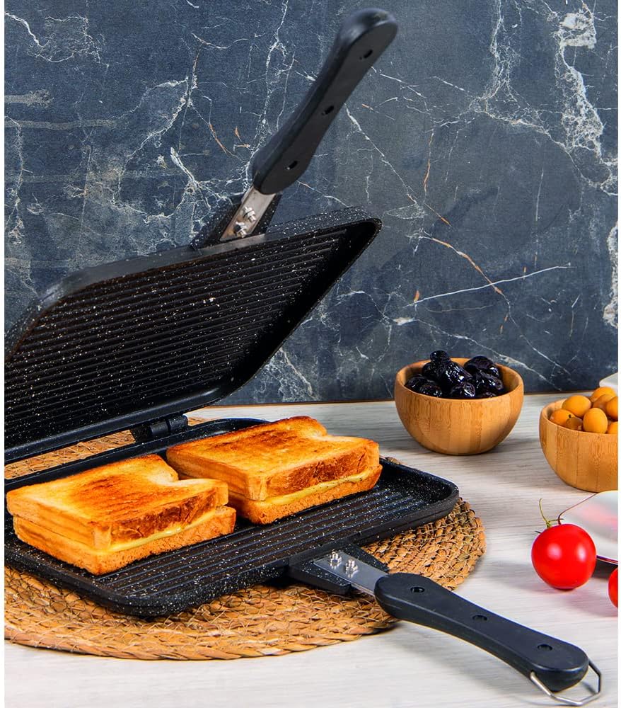 Usta Tostçu Granit Döküm Ocak Üstü El Tost Makinesi ST-101 | Çıkarılabilen plakaları temizliğinizde kolaylık sağlayacaktır. - Görsel 3