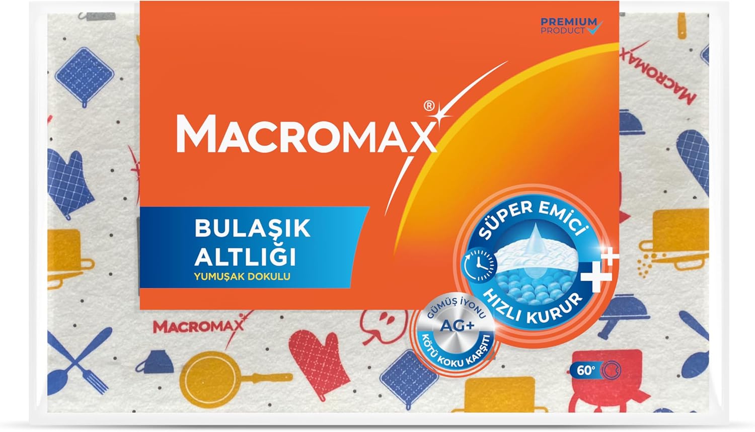 Gümüş İyonlu Bulaşık Kurutma Matı, Süper Emici, Hızlı Kuruyan Koku Yapmaz Mutfak Altlığı - Görsel 3