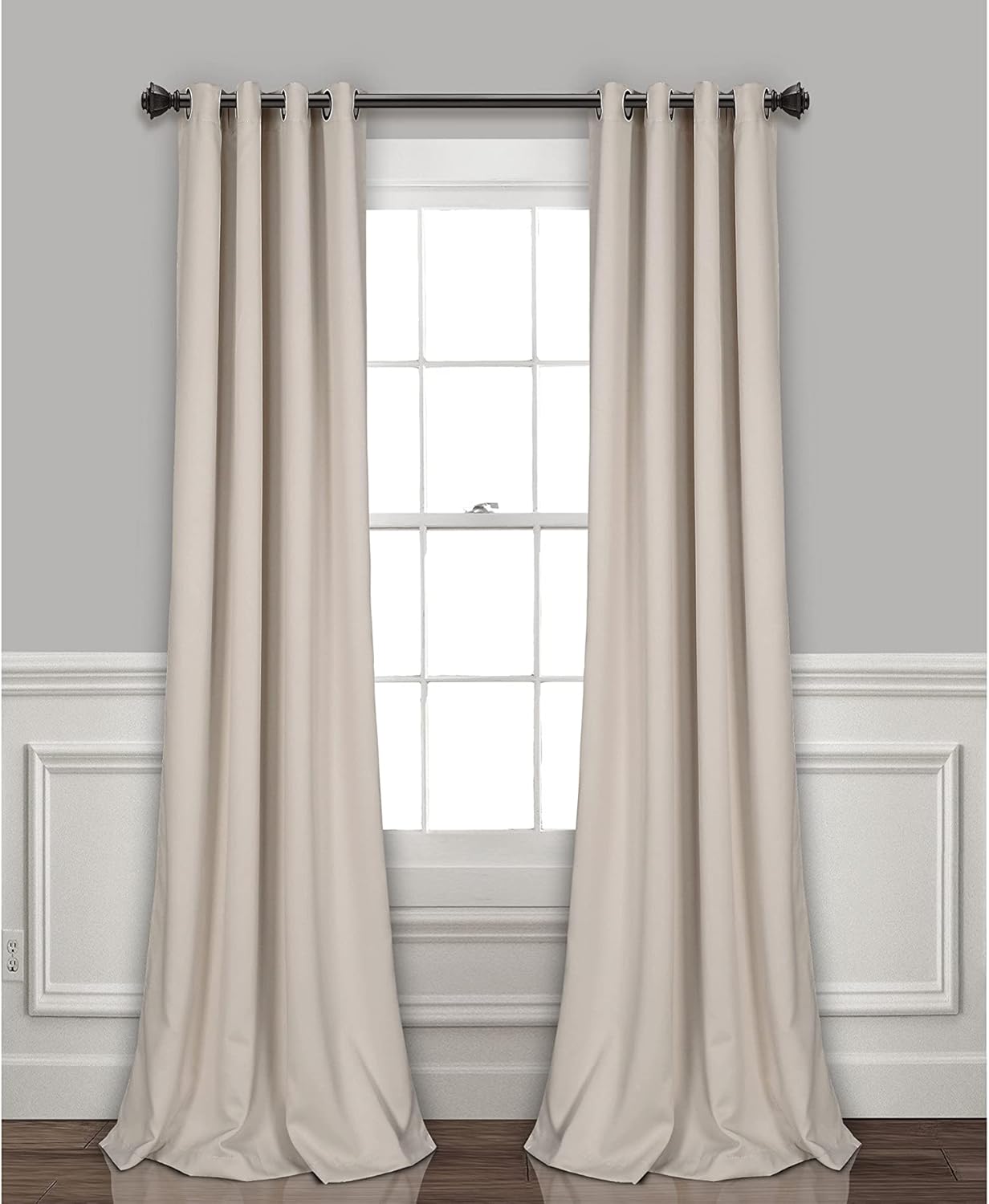 Alternative view of Lush Decor Yalıtımlı Gromet Karartma Perdeleri Panel Çifti, 132 cm G x 213 cm U, Buğday