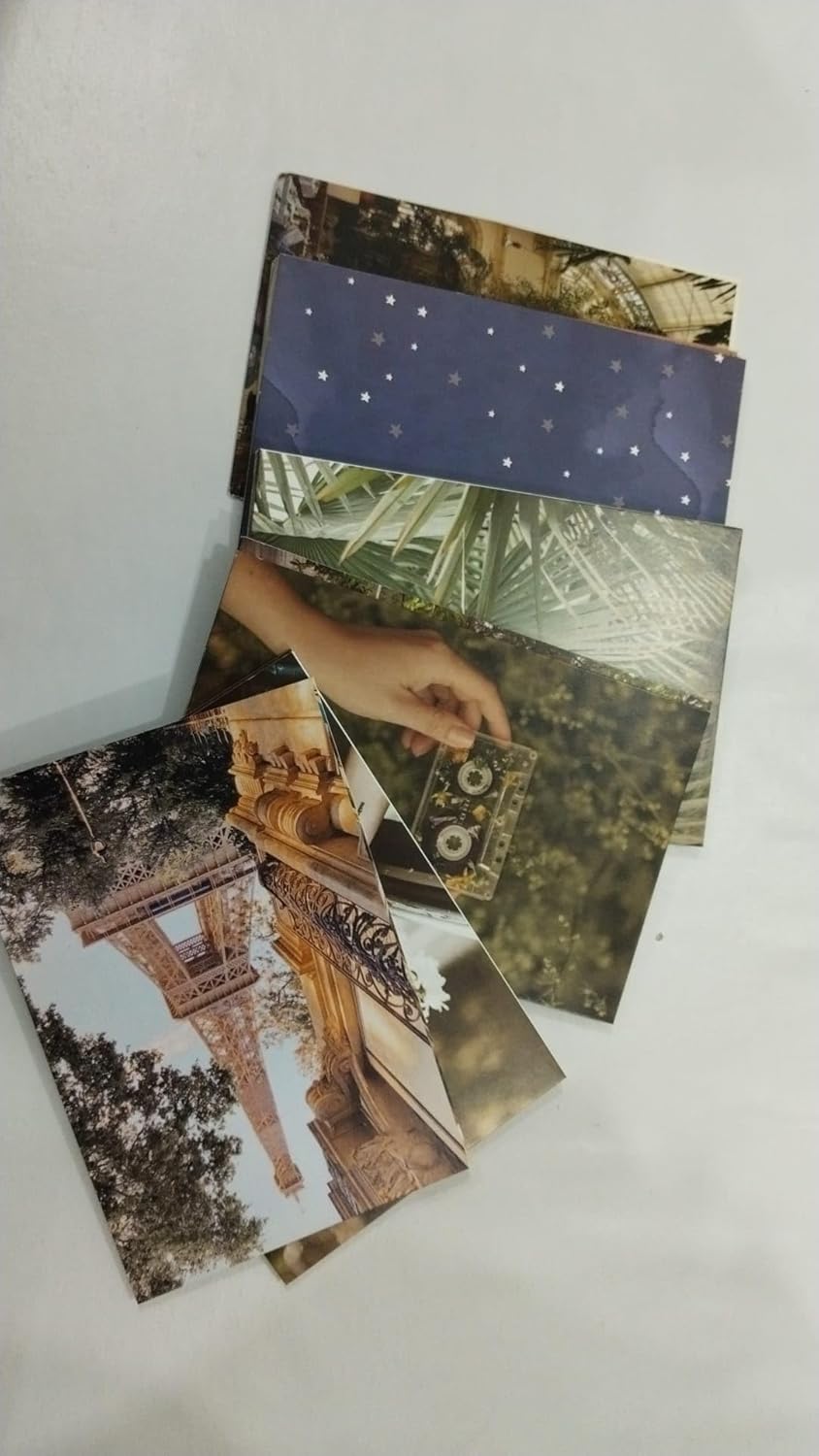 Alternative view of Aesthetic Doğa ve Seyahat Temalı Duvar Kolaj Kiti - 50 Adet Paris Eyfel Kulesi ve Vintage Kaset Poster Kartları, Retro Bitki Odası Dekoru, Indie Yurt Odası Duvar Sanatı (10x15 cm)