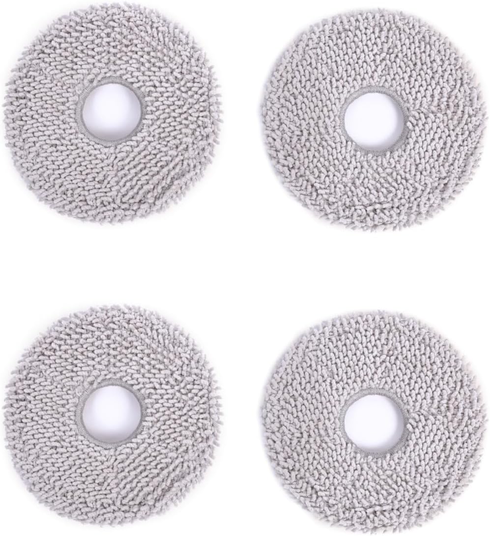 Alternative view of ECOVACS Yıkanabilir Paspas Pedleri 4 ADET DEEBOT X2 Omni/ T20 Omni/ T10 Omni/X1 Omni/X1 Turbo Serisi Robot Vakum ve Paspas Temizleyici, Gri