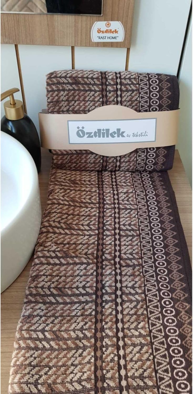 Alternative view of Teraphy Kadife El Yüz Havlusu 2'li(kahve-50x90)