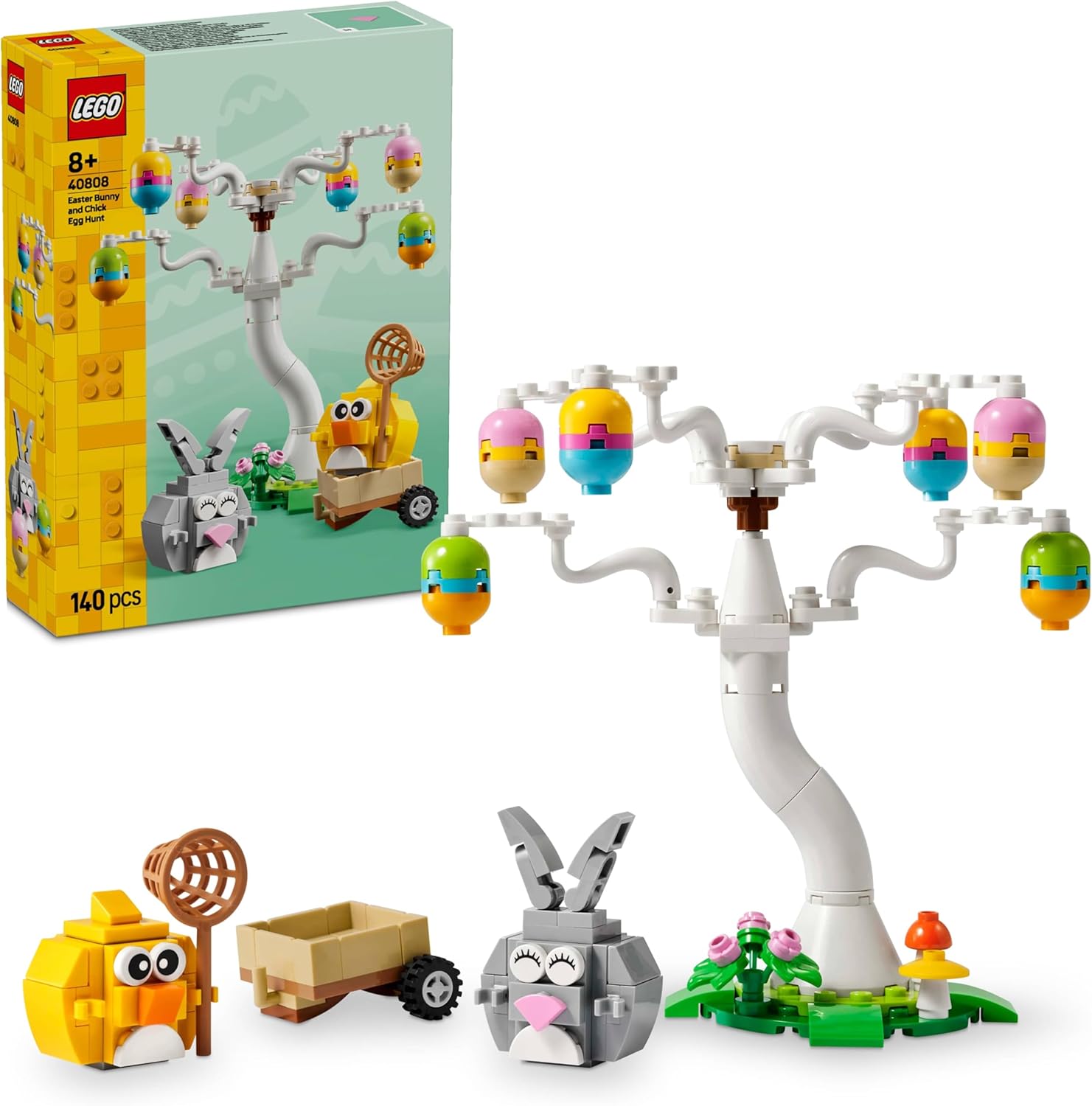 LEL Seasons and Occasions Paskalya Tavşanı ve Civcivin Yumurta Avı 40808-8 Yaş ve Üzeri Çocuklar için Yaratıcı Oyuncak Yapım Seti, Doğum Günü Hediyesi (140 Parça)
