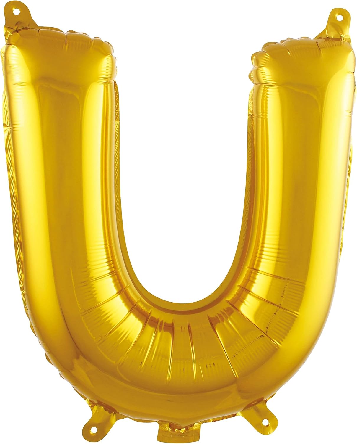 U Harfi 16 İnç Gold Renk Folyo Balon 36 CM (Altın)