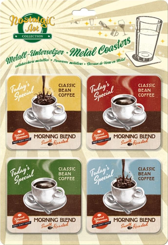 Nostalgic-Art 46025 kahve ve çikolata Morning Blend, altlık-Seti, 4-parçalı