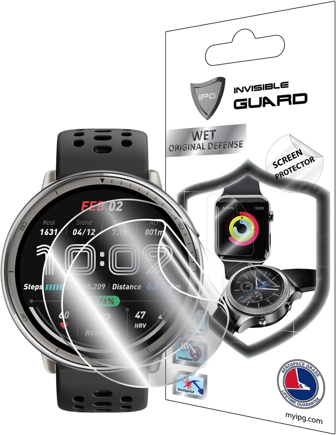 Amazfit Active 2 ile uyumlu IPG HydroGel Ekran Koruyucu (2 Adet) - Görsel 3