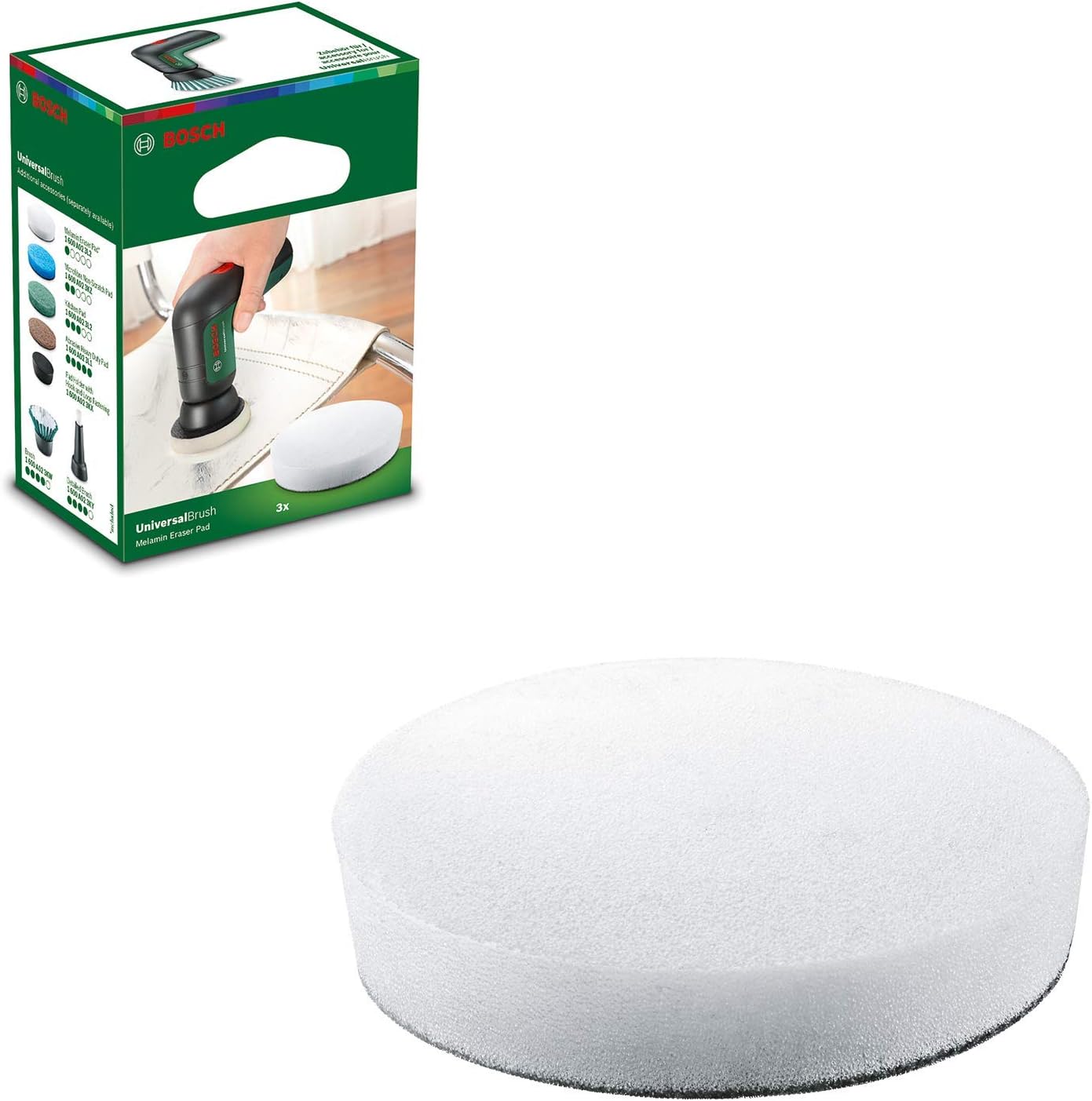 Elektrikli Temizleme Fırçası Universalbrush için Melamin Silgi Pedi (Karton Pakette 3 Adet) - Görsel 2