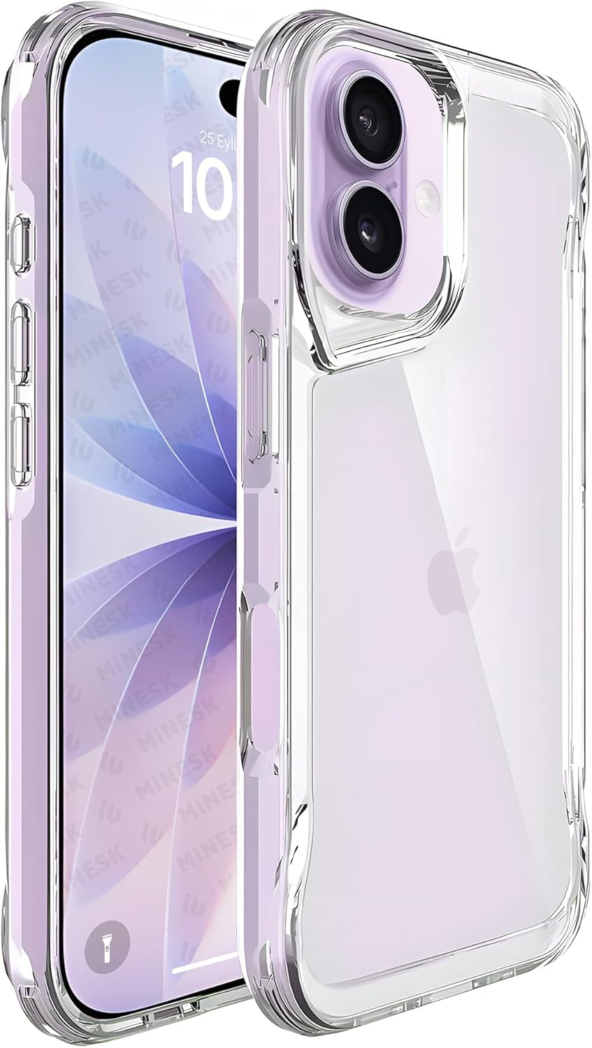 iPhone 17 için Defend Serisi Kristal Berraklığında Ultra Şeffaf Arkası Sert Polikarbonat Kenarları Yumuşak Silikon Super Koruyucu Özellikli Kılıf (Şeffaf, 17) - Görsel 3