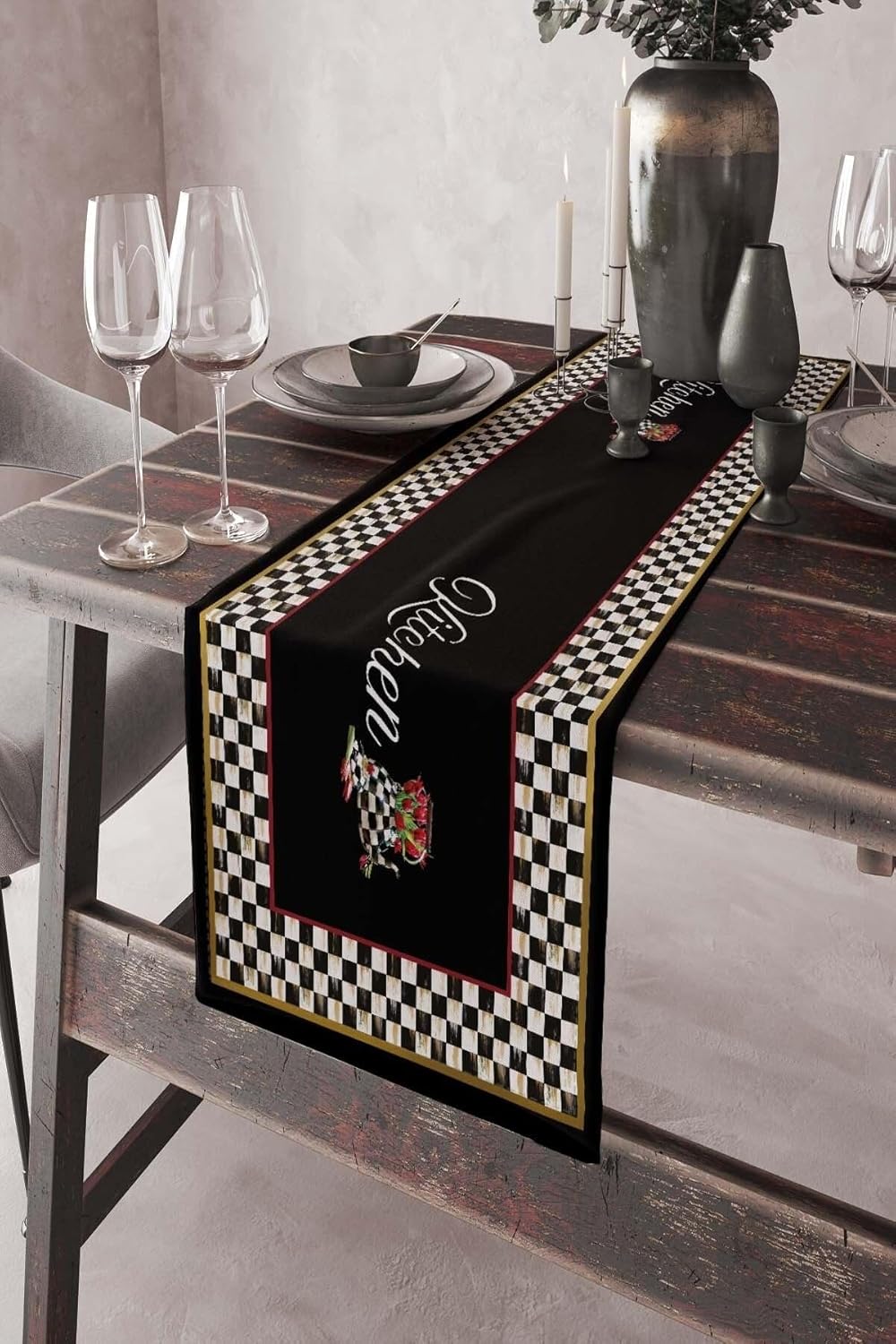 Alternative view of 40X140Cm Dokuma Leke Tutmaz Premium Tay Tüyü Kumaş Masa Örtüsü Kitchen Mutfak Runner Rnr435