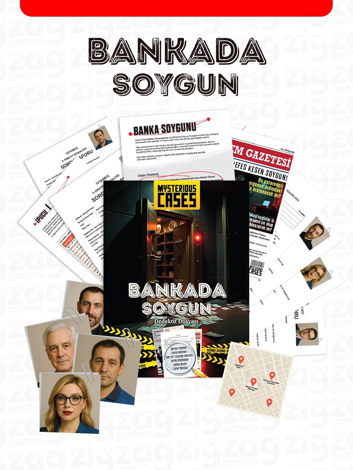 Alternative view of Cases Bankada Soygun, Dedektif Dava Çözme Oyunu, Hırsızı Bul, 16+ Yaş