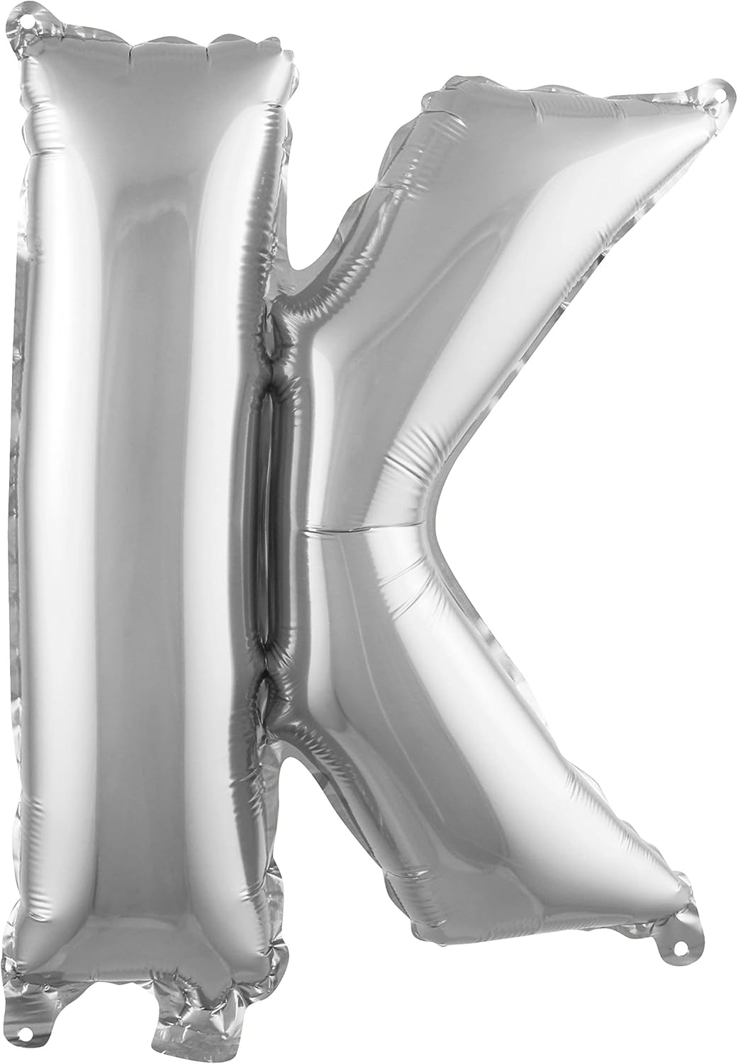 K Harfi 16 İnç Gümüş Renk Folyo Balon 36 CM (Gümüş)