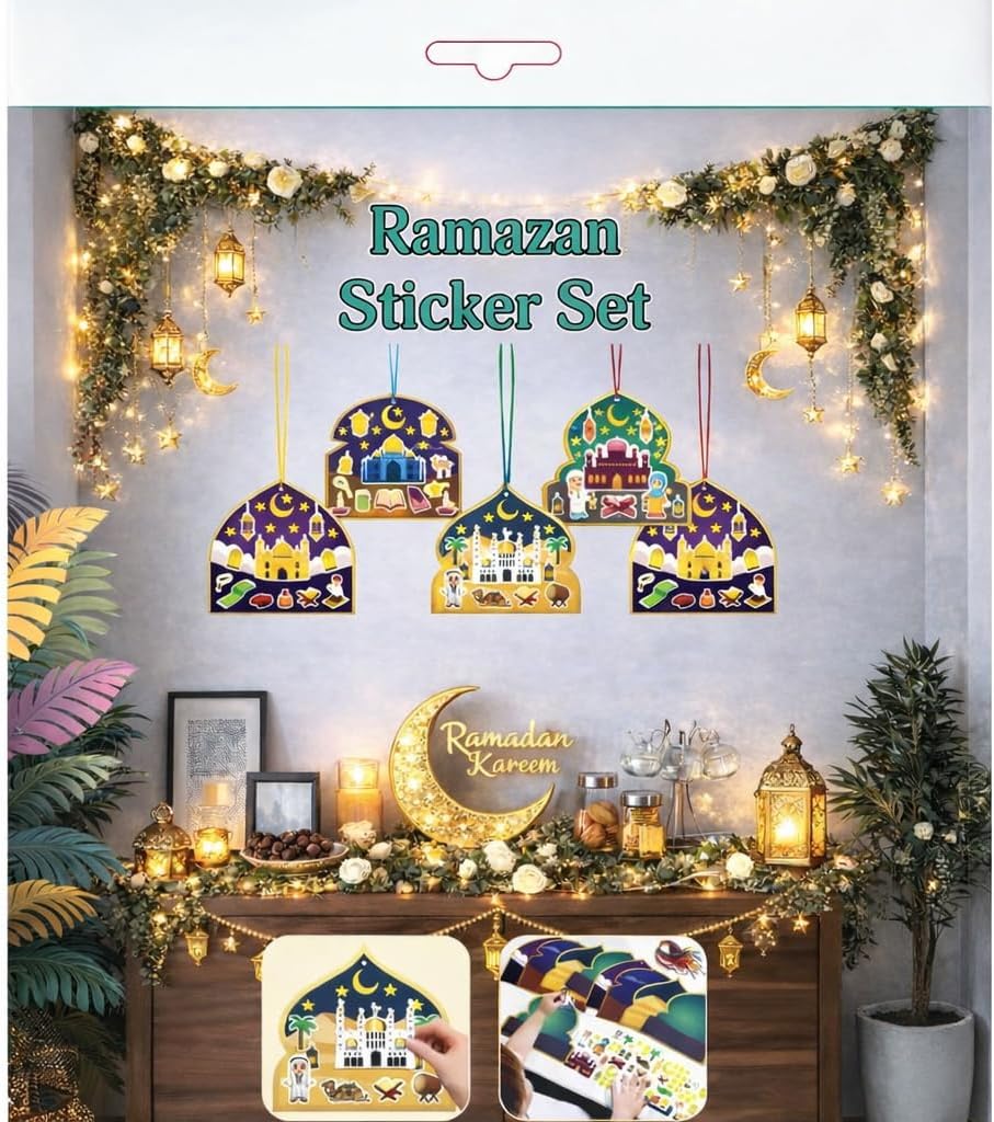 Alternative view of Sticker Hoş geldin Ramazan Dekorlu Ramazan Süsü, Ramazan Süsleri, Ramazan Duvar Süsü Ramazan Dekorasyon iftar sahur