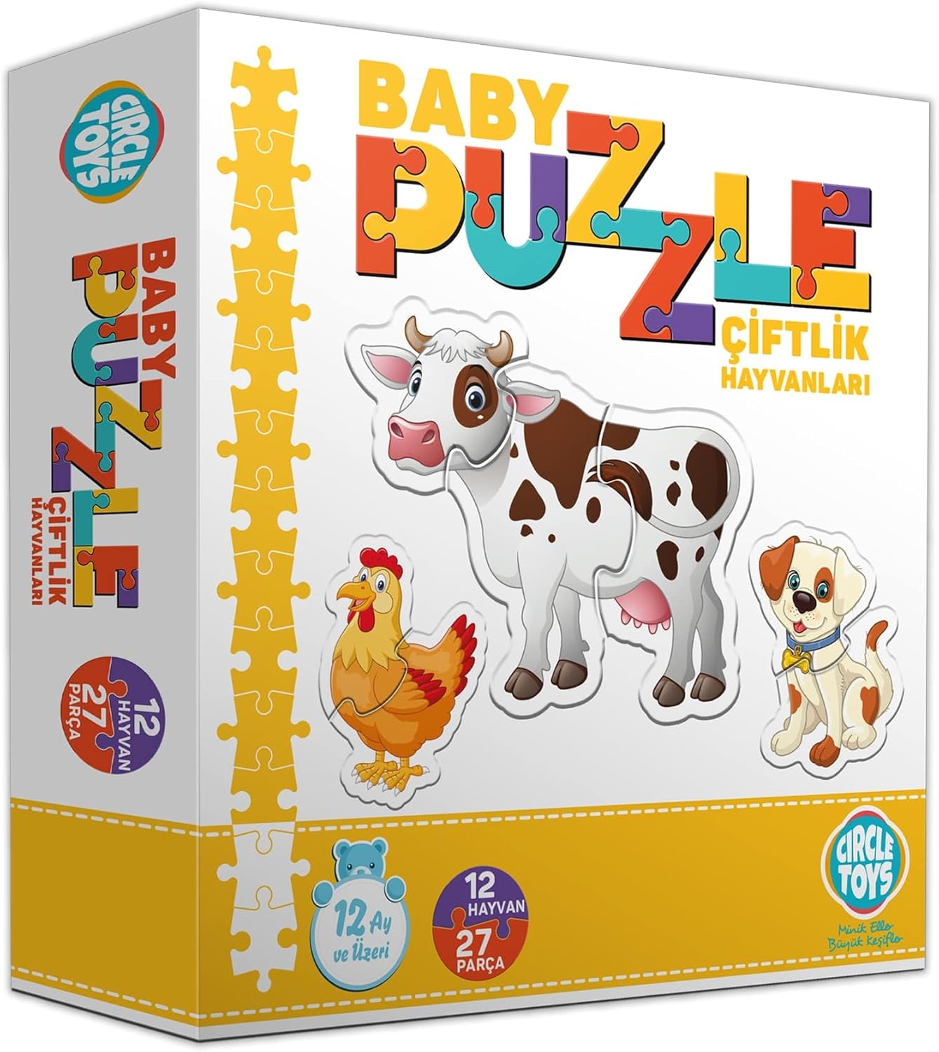 Alternative view of Circle Toys CRCL020 Baby Puzzle Çiftlik Hayvanları, Çok Renkli