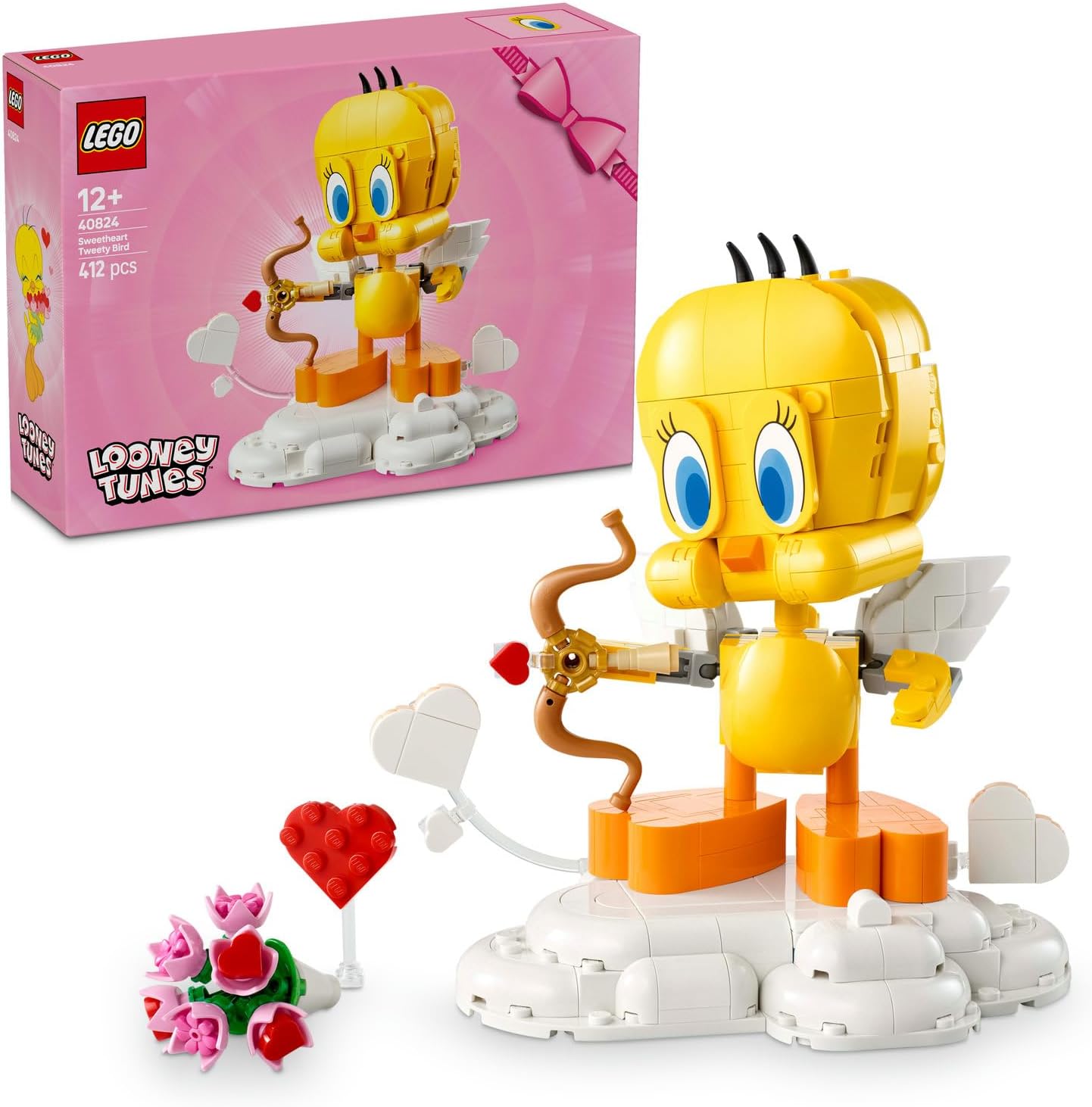 Sevgili Kuş Tweety 40824-12 Yaş ve Üzeri için Sergileme Modeli Yapım Seti, Doğum Günü Hediyesi (412 Parça)