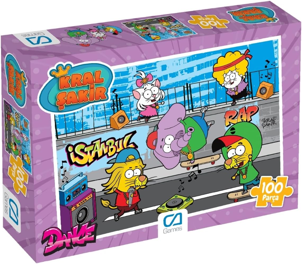 - Sokakta Hip Hop  Temalı 100 Parça 34x24cm Çocuk Puzzle Yapboz Serisi