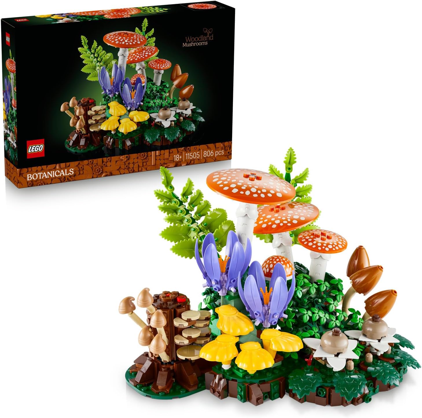 Orman Mantarları 11505 - Yetişkinler için Yer Yıldızı, Horoz, Mycena ve İstiridye Mantarları İçeren Dekoratif Model Yapım Seti, Kadınlar ve Erkekler için Hediye Fikri (806 Parça)
