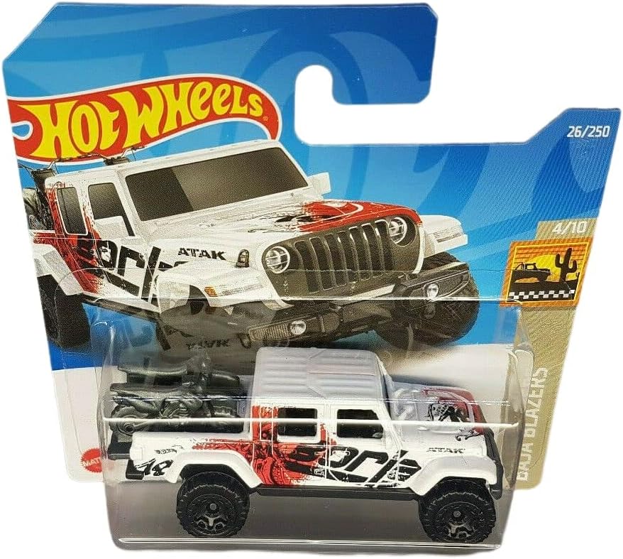 - ´20 Jeep Gladiator - Baja Blazers 4/10 - HCW66 - Short Card - Borla - ATAK - Mattel 2022 - Görsel 3